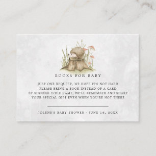 Tarjeta De Recepción Solicitud de libro Woodland Hedgehog Baby Shower