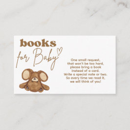 Tarjeta De Recepción Solicitud de libros Baby Shower Bearly Wait