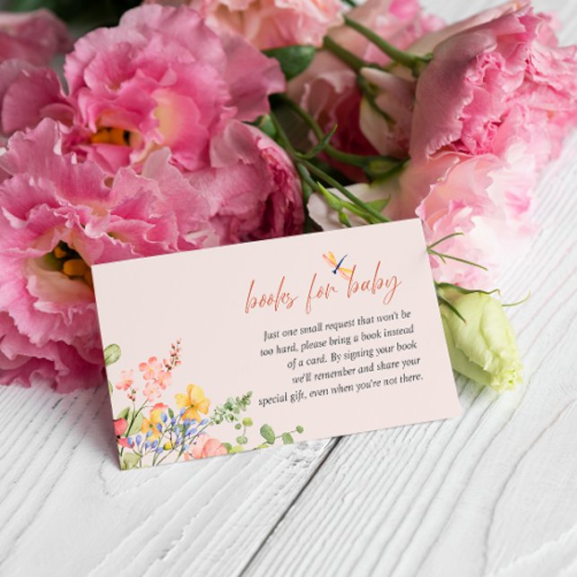 Tarjeta De Recepción SOLICITUD DE LIBROS BABY SHOWER DE Bho Flower Drag (Subido por el creador)