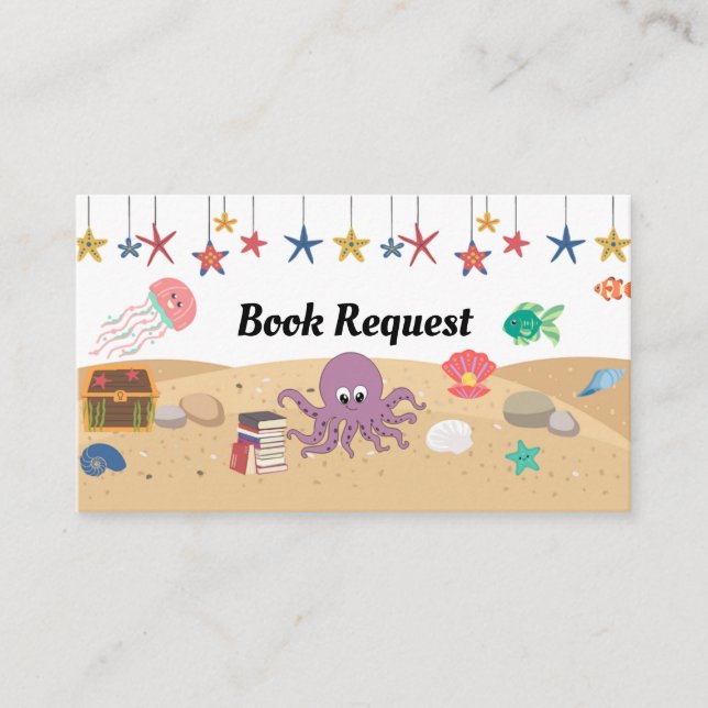 Tarjeta De Recepción Solicitud De Libros Bajo El Mar (Anverso)