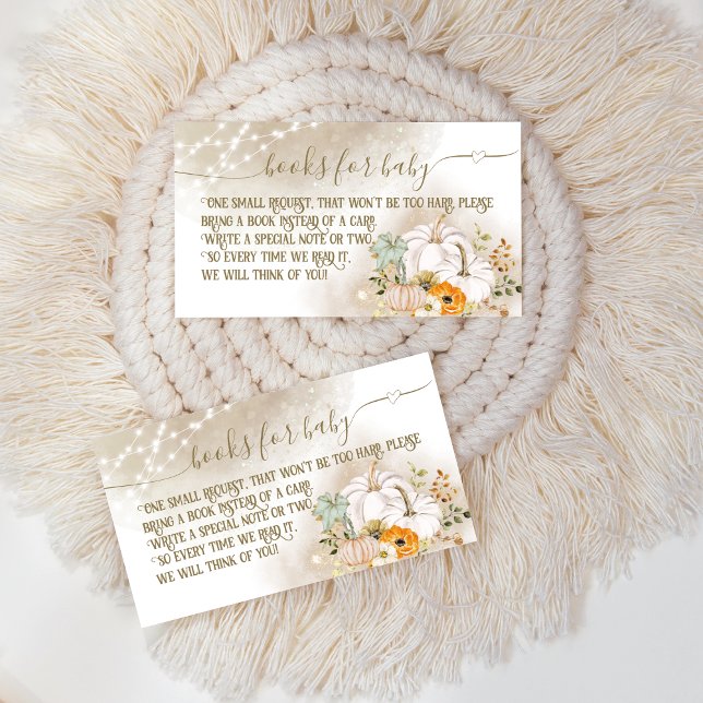 Tarjeta De Recepción Solicitud de libros de Baby Shower de la caída de  (Subido por el creador)