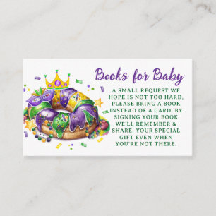 Tarjeta De Recepción Solicitud de libros de Mardi Gras para bebé