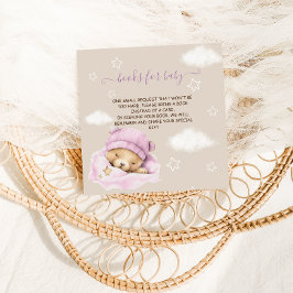 Tarjeta De Recepción Solicitud de libros nubes de oso bebé ducha