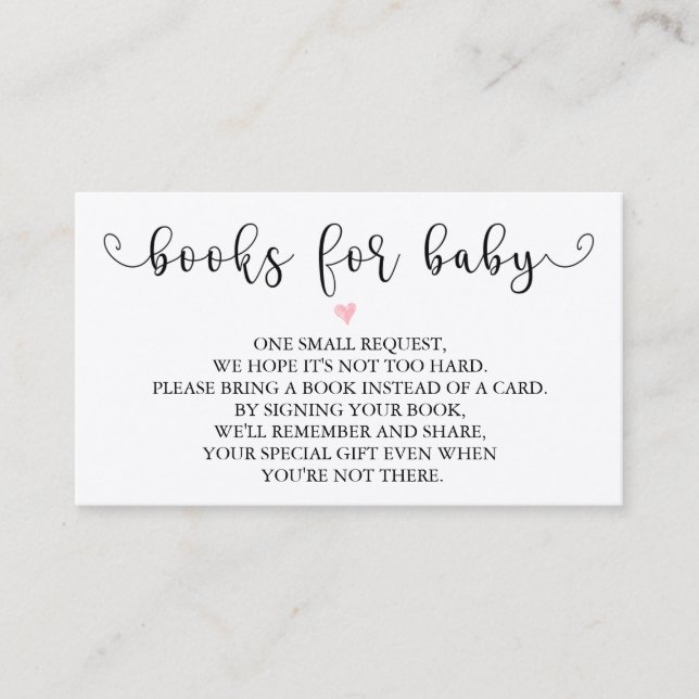 Tarjeta De Recepción Solicitud de libros rusos | Insertar Baby Shower (Anverso)