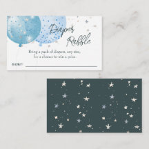 Solicitud de pañales Baby Shower Blue Balloons Boy