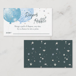 Tarjeta De Recepción Solicitud de pañales Baby Shower Blue Balloons Boy