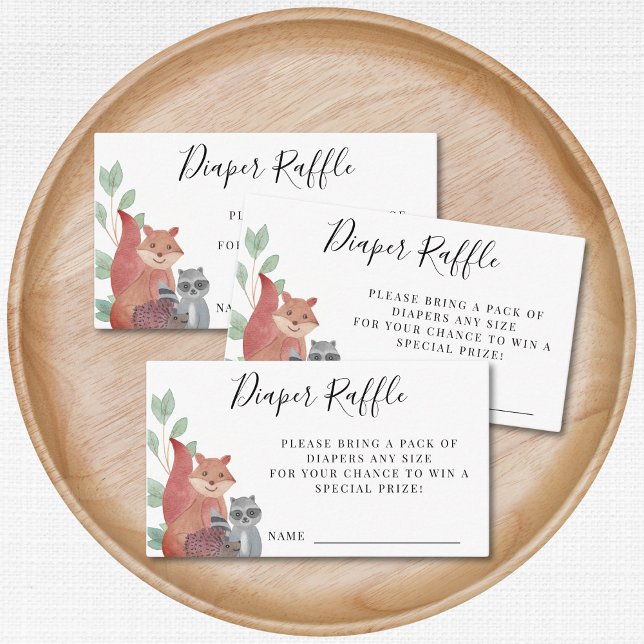 Tarjeta De Recepción Solicitud de Raffle de pañales Baby Shower para an (Subido por el creador)