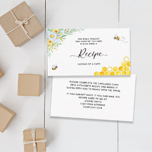 Tarjeta De Recepción Solicitud de receta de abeja melífera