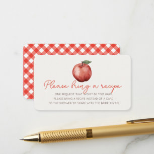 Tarjeta De Recepción Solicitud de Receta de Apple para Desayuno Nupcial
