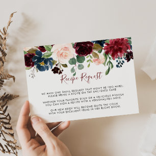 Tarjeta De Recepción Solicitud de receta de boda floral colorida elegan