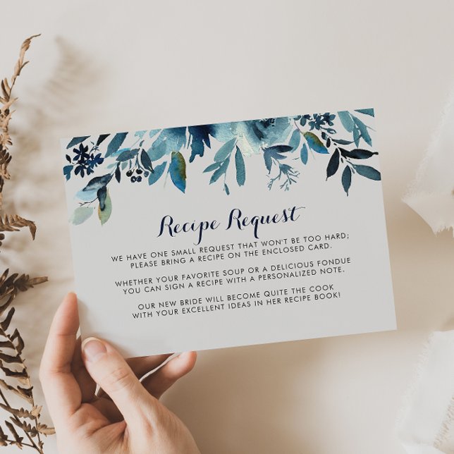 Tarjeta De Recepción Solicitud de receta de Boda floral de acuarela clá (Subido por el creador)