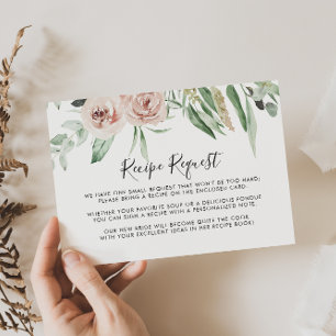 Tarjeta De Recepción Solicitud de receta de boda floral rosa verde rubo