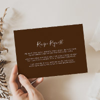 Solicitud de receta de boda minimalista marrón y b