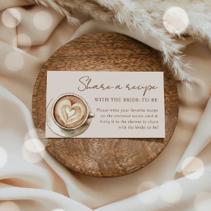 Tarjeta De Recepción Solicitud de receta de desayuno de boda con café