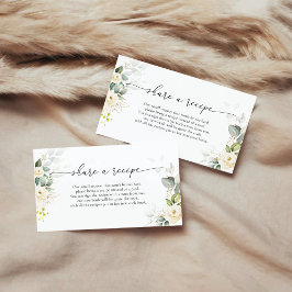 Tarjeta De Recepción Solicitud de Receta de Desayuno Nupcial con Rosas 