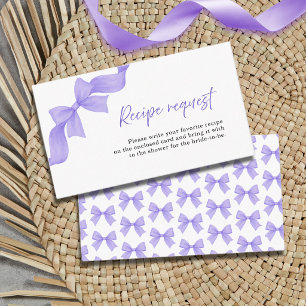 Tarjeta De Recepción Solicitud de Receta de Desayuno Nupcial Coquette d