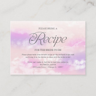 Tarjeta De Recepción Solicitud de Receta de Despedida de Soltera en Nub