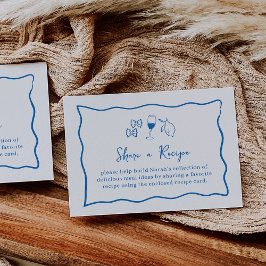 Tarjeta De Recepción Solicitud de receta de Dolce Vita Bridal Shower