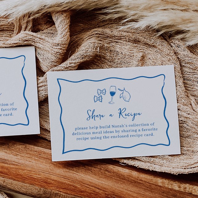 Tarjeta De Recepción Solicitud de receta de Dolce Vita Bridal Shower (Subido por el creador)