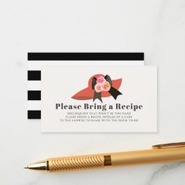 Tarjeta De Recepción Solicitud de receta de ducha de Gorra rojo estilo 