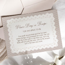Solicitud de Receta de Ducha de Novia de Encaje Ma