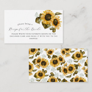 Tarjeta De Recepción Solicitud de receta de ducha nupcial floral amaril