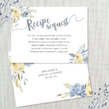 Solicitud de receta de ducha nupcial floral azul p