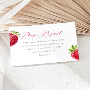 Tarjeta De Recepción Solicitud de receta de fresa Berry in Love