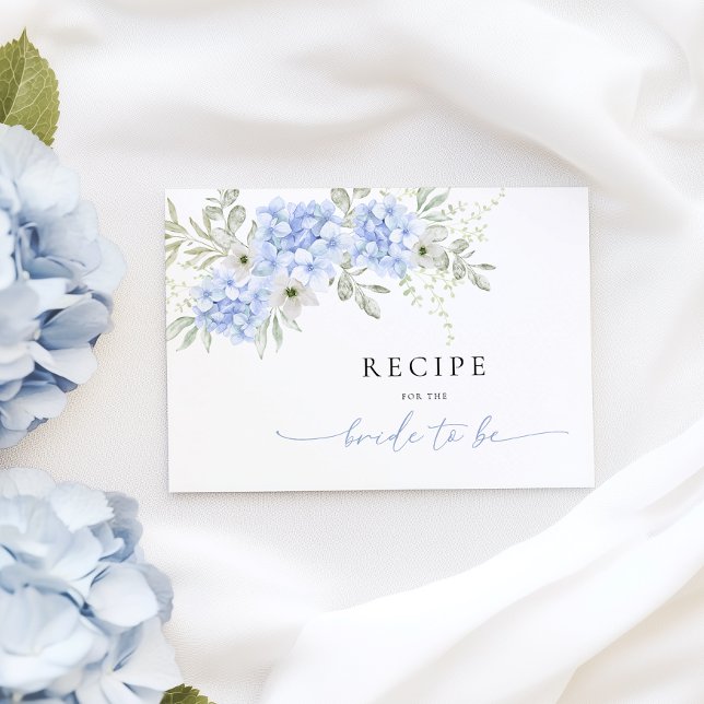 Tarjeta De Recepción Solicitud de receta de Hydrangea Bridal Shower (Subido por el creador)