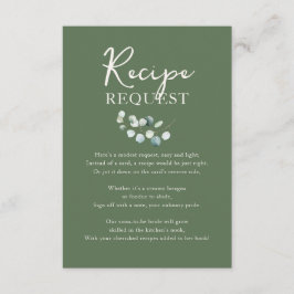 Tarjeta De Recepción Solicitud de Receta de Jardín de Verdor Despedida
