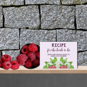 Tarjeta De Recepción Solicitud de receta de la ducha de la novia Dahlia