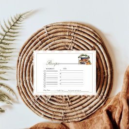 Tarjeta De Recepción Solicitud de receta de la ducha de novia Fresh Off