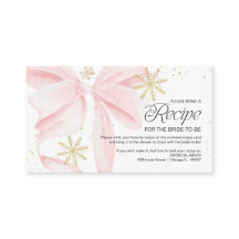 Solicitud de receta de la ducha nupcial Pink Bow S