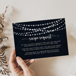 Tarjeta De Recepción Solicitud de receta de luces de cadena rústicas pa