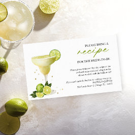 Tarjeta De Recepción Solicitud de receta de Margarita Fiesta Bridal Sho