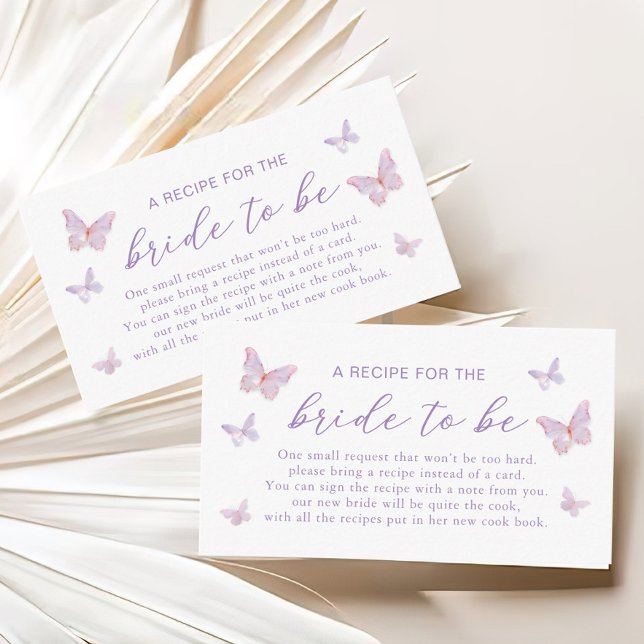 Tarjeta De Recepción Solicitud de receta de mariposa para ducha de novi (Subido por el creador)