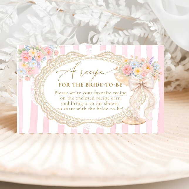 Tarjeta De Recepción Solicitud de receta de Petals Prosecco para ducha  (Subido por el creador)