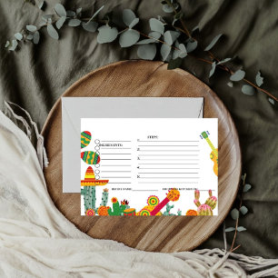 Tarjeta De Recepción Solicitud de receta de taco mexicano para fiesta d