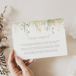 Tarjeta De Recepción Solicitud de receta del Boho Wildflower Boda de Ve