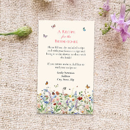 Tarjeta De Recepción Solicitud de receta | Flores silvestres bohemias