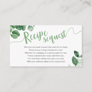 Tarjeta De Recepción Solicitud de receta médica de Eucalyptus Mason Jar