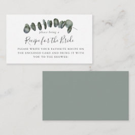 Tarjeta De Recepción Solicitud de receta médica para la ducha de novia 