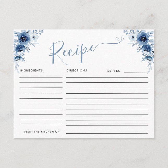 Tarjeta De Recepción Solicitud de receta para BRUNCH & BUBBLY Bridal Sh (Anverso)