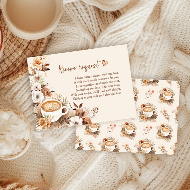 Tarjeta De Recepción Solicitud de receta para café con ducha de novia (Subido por el creador)