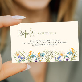 Tarjeta De Recepción Solicitud de receta para ducha de novia con flores