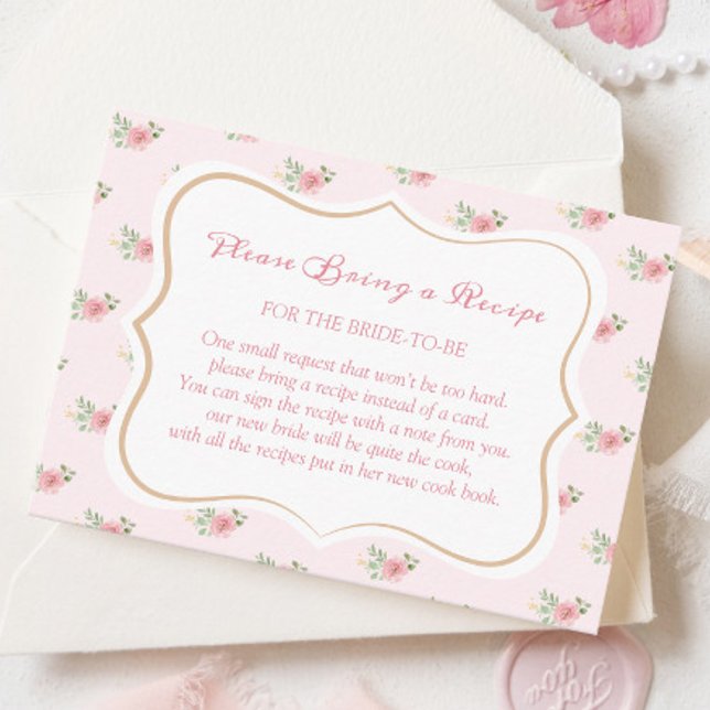 Tarjeta De Recepción Solicitud de receta para ducha de novia Fiesta de  (Subido por el creador)