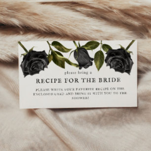 Tarjeta De Recepción Solicitud de receta para ducha de novia gótica bla
