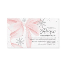 Solicitud de receta para ducha nupcial de invierno