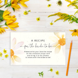 Tarjeta De Recepción Solicitud de receta para la ducha de flores silves
