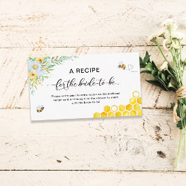 Tarjeta De Recepción Solicitud de receta para la ducha de miel de abeja